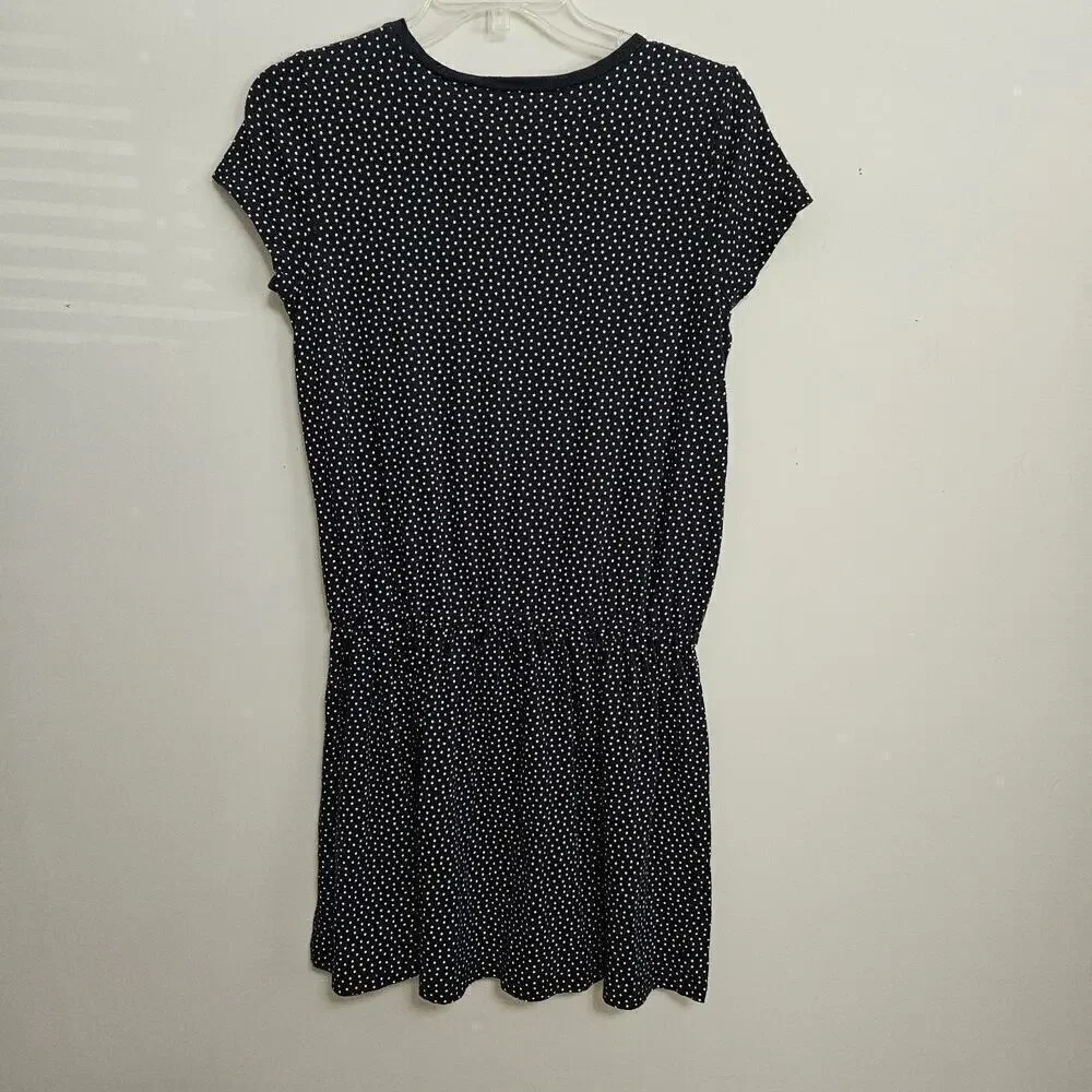 Polo Ralph Lauren Girls Knit Dress Sz XL (16 Navy Blue White Stars Elastic Waist